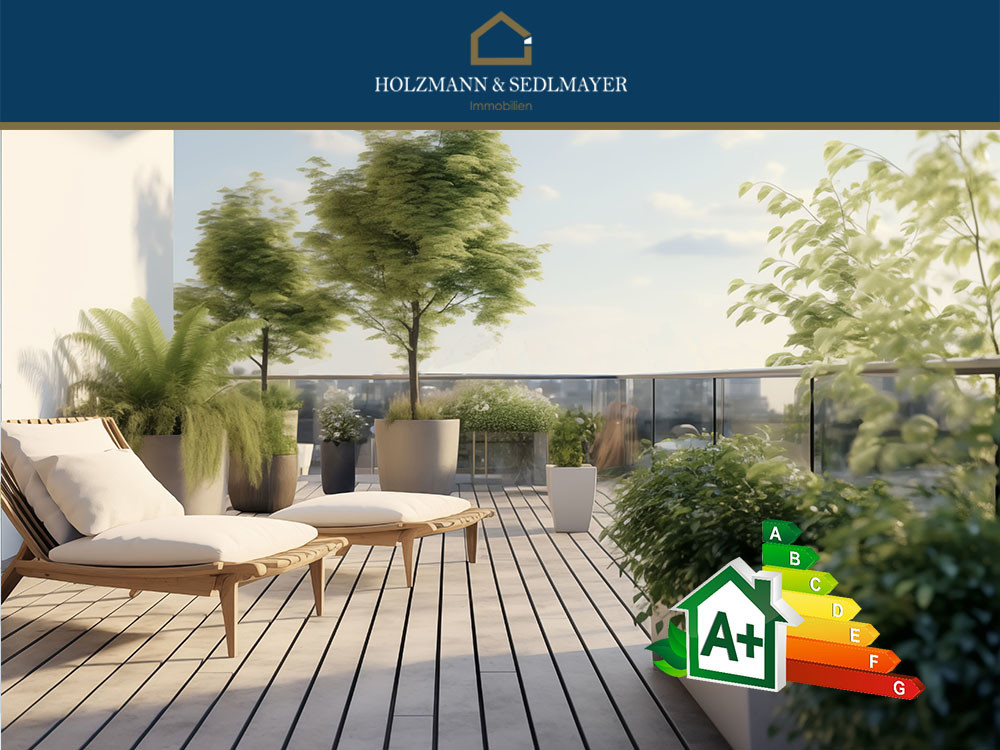 Grüne Oase über den Dächern der Stadt: 
Neubau-Stadthaus mit Garten & Dachterrasse in Landshut-West