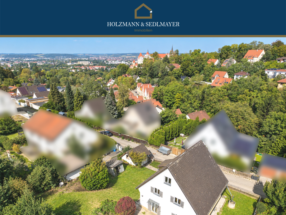 Die Burg vor Augen, die Stadt im Blick: Großes Süd-Grundstück mit Altbestand am Landshuter Hofberg